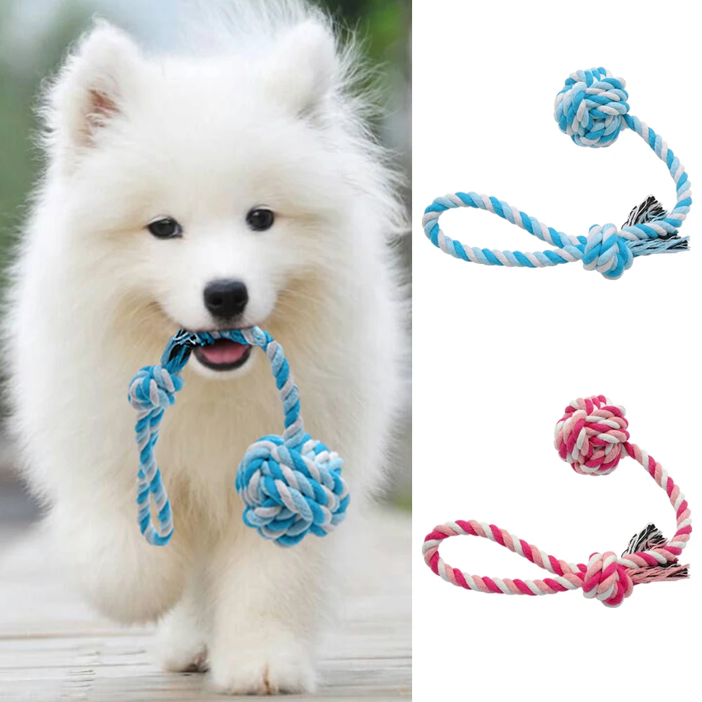 Didog Heavy Duty Rope Dog Biting Chew Ball Toy Cat Kitten Puppy