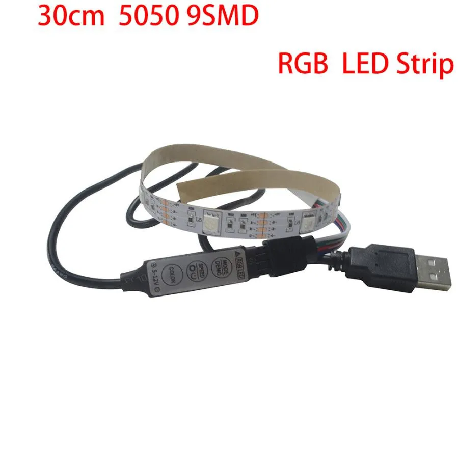 5V 5050 9SMD/30 см цветная (RGB) Светодиодные ленты светильник бар ТВ задняя ing комплект USB