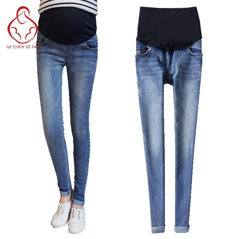 

2017 new jeans pregnant women can adjust the pregnant women pants high waist care belly pregnant pregnant women jeans maternity