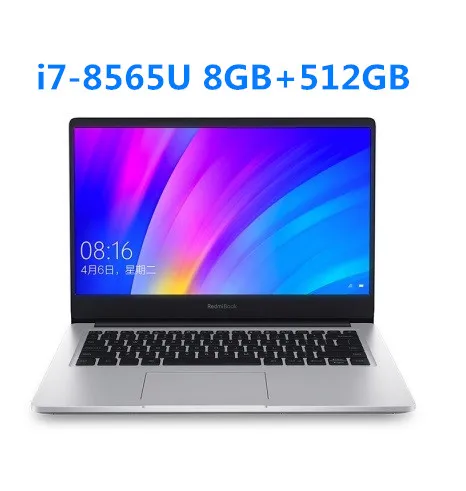 Xiaomi RedmiBook 14 дюймов ноутбук с системой Windows 10 ОС Intel Core i7-8565U четырехъядерный процессор 1,8 ГГц 8 ГБ ОЗУ 512 ГБ SSD NVIDIA GeForce MX250 - Цвет: i7 8565U 8GB 512GB