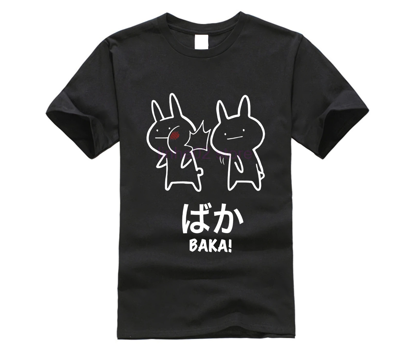 Забавная аниме Baka Rabbit Slap рубашка японская футболка|Футболки| |
