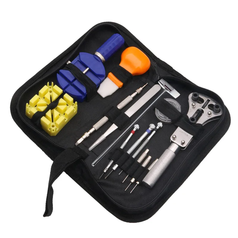 

14 pcs Watch Clock Wristwatch Watchmaker Opener Remover Spring Pin Bar Case Band Repair Tool Tweezers