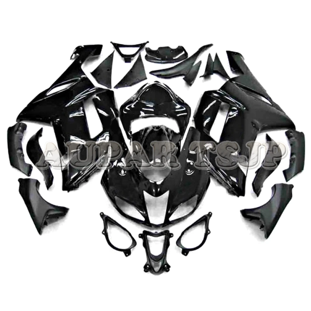 Полный глянцевый черный корпус Мотоцикла подходит для Kawasaki ZX6R ZX636 2007 2008 ABS панели Пластиковые обтекатели 636 07 08 крышки