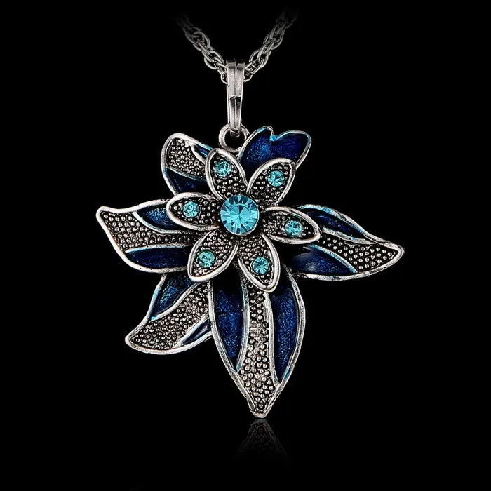 Fiori-nella-primavera-del-2015-del-Foglio-di-Fascino-Vintage-Cristalli-Del-Pendente-Collana-Lunga-Catena (4)