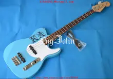 free shipping customized electric bass guitar in blue with rosewood fingerboard basswood body F-1502