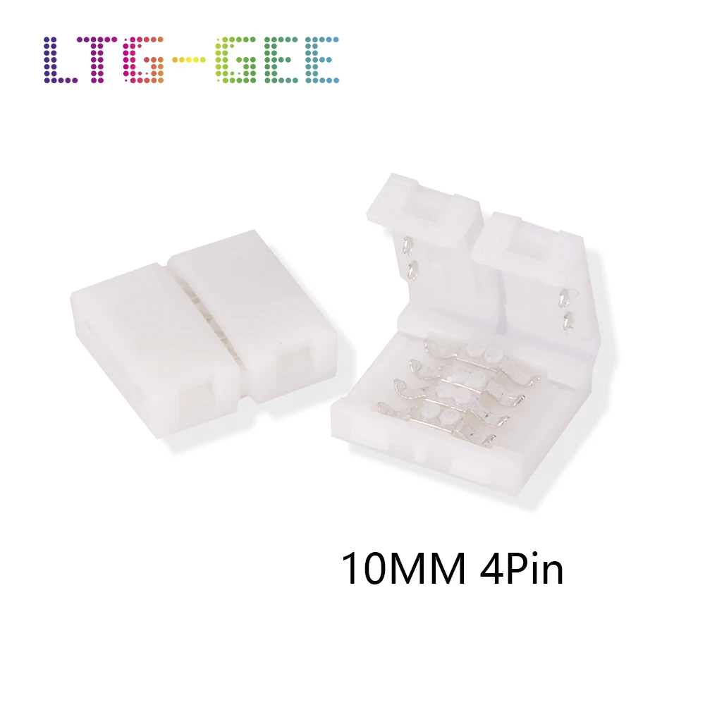 

LTG-GEE 5PCS Free Soldering LED Connector 2PIN 4PIN 5PIN L / T / X Shape Corner connector for 8&10mm LED Strip Light RGB RGBW