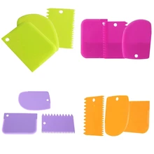 3 шт./компл. фестиваль Пластиковые Тесто глазурь скребок для мастики украшения торта принадлежности для приготовления кондитерских изделий кухня плавный резак инструменты