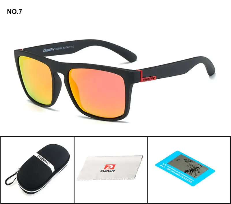 Бренд dubery, дизайнерские поляризованные солнцезащитные очки, мужские очки для вождения, Мужские Винтажные Солнцезащитные очки, Ретро стиль, цветные, UV400 - Цвет линз: Original box4