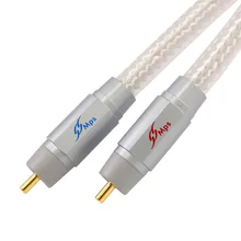 HiFi MPS M-8G HiFi 99.9997% OFC+ Silver Plated 24K Gold Plated Plug RCA connector audio cable DVD CD DAC amplifier Audio cable