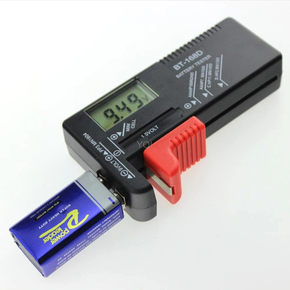 Универсальный цифровой аккумулятор Емкость диагностический инструмент тестер батареи ЖК-дисплей проверка AAA AA Кнопка сотового тестер BT-168D