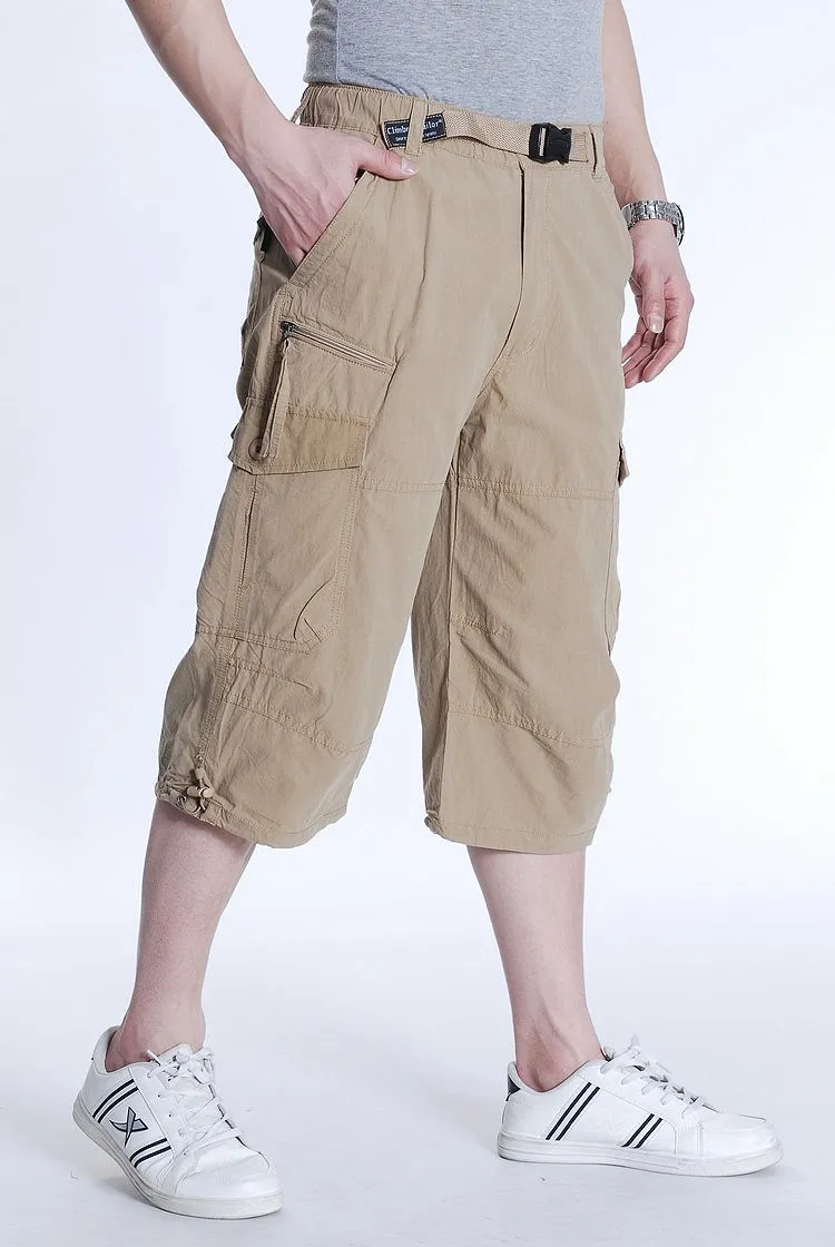 6XL 7XL Летние повседневные шорты для мужчин Хлопковые Бриджи с большим карманом Свободные мешковатые хип хоп шорты-бермуды Военная Униформа мужс