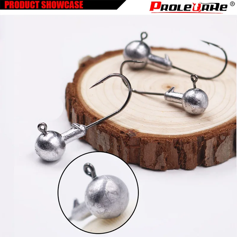 5pcs/lot Exposed Lead Jig Head 3.5g 5g 7g 10g 14g Barbed Hook Soft Lure Jigging Worm Shad Hook Fishing Hooks Accessories