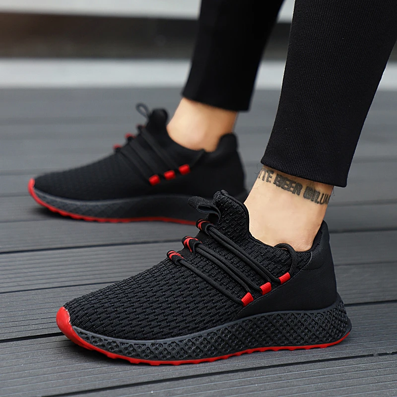 Kopen 2019 Nieuwe Mannen Casual Schoenen Fahion Lace Up Sneakers Schoenen Mannen Lichtgewicht Comfortabele Ademend Wandelen Sneakers Tenis