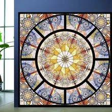 Изготовление размеров под заказ плёнки на окна ПВХ самоклеющиеся или статического цепляться декоративные матовые пленка для окна непрозрачная ретро украшения H106