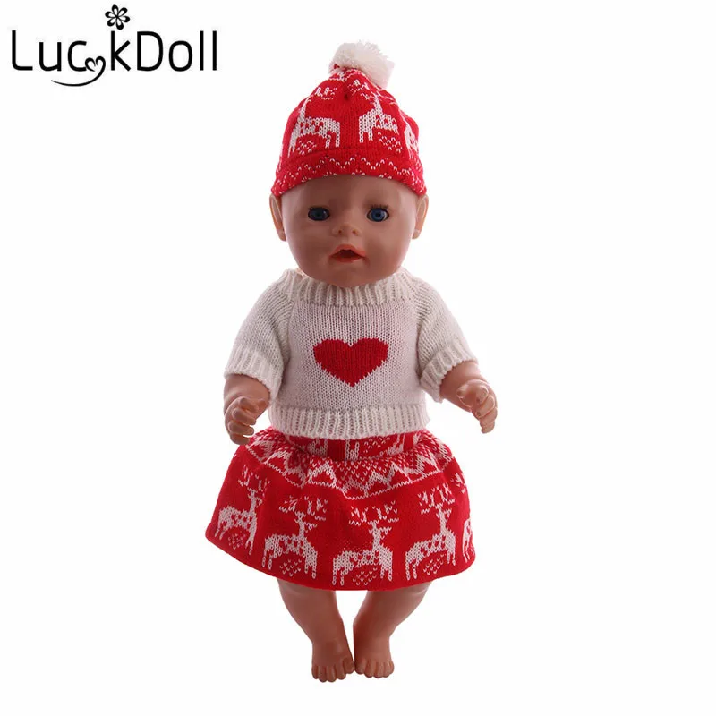 Luckydoll модная мини кукла рождественское платье трикотажные трусики для 43 см