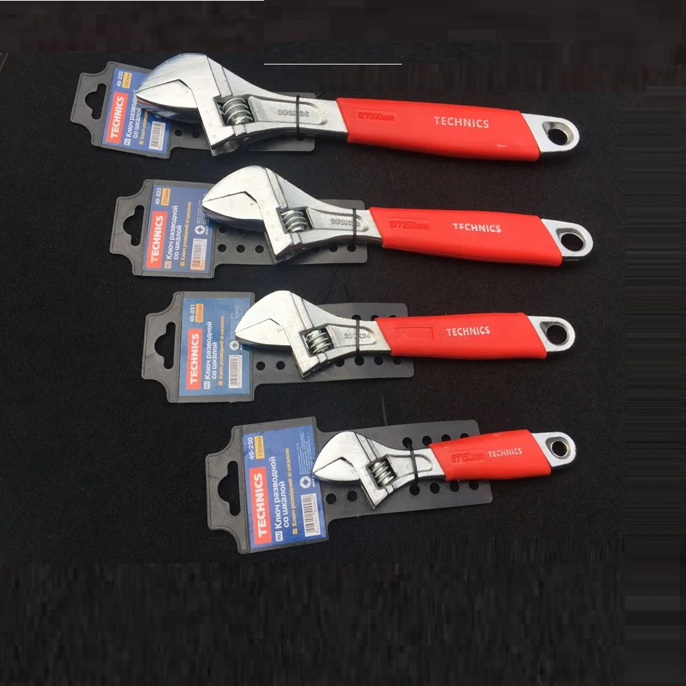 

6" 8" 10"12" Wrench Adjustable Spanner 150*19mm 200*24mm 250*30mm 300*36mm Wrench Hand Repair Tools Maintenance DIY Wrench New
