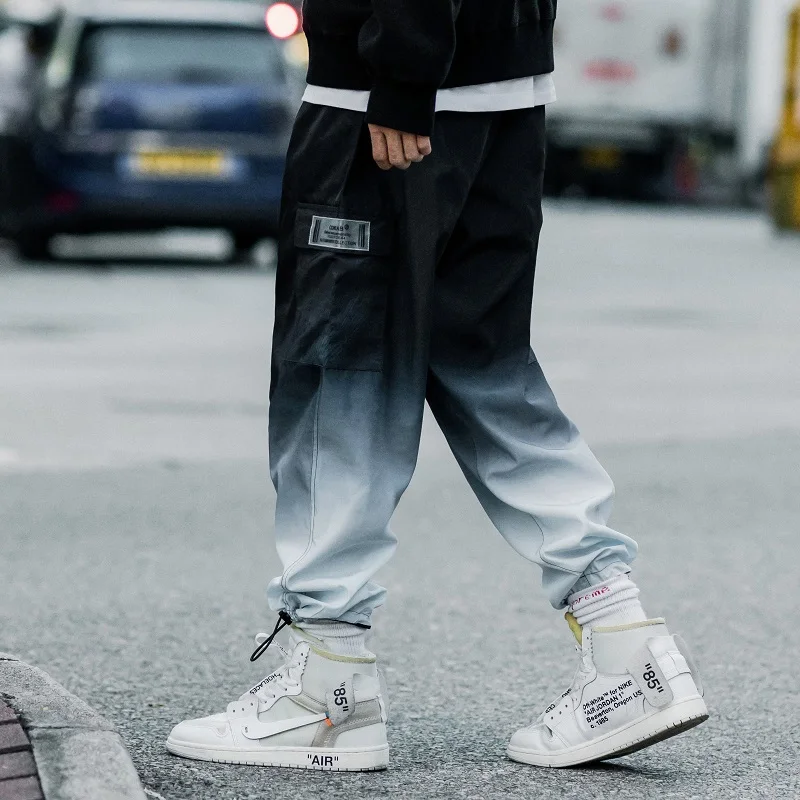 

Spring and Summer Tide Brand Gradient Trousers Loose Hip Hop Men and Women Sports Casual Beam Pants Chic Long Pants