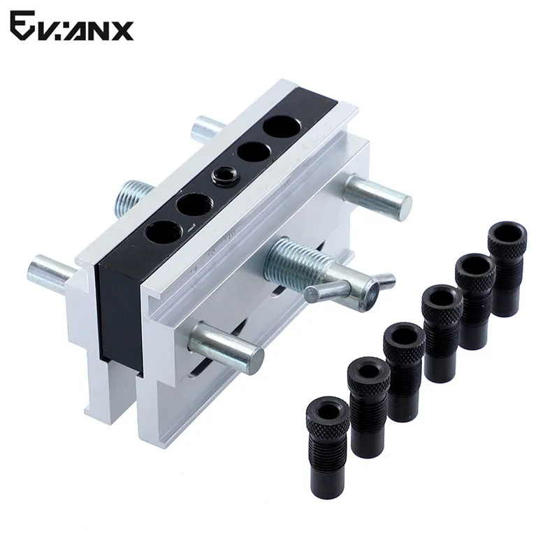 

Self Centering Doweling Jig With 1/4''3/8''5/16'' Drive Adapter Jointing Drilling Hole Pocket HoleJig Woodworking