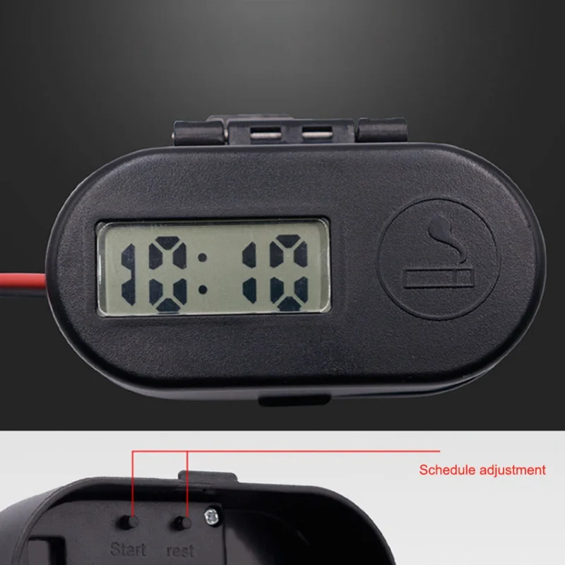 Мотоцикл прикуриватель Usb зарядное устройство с Вольтметр время дисплей аксессуары Запчасти Разъем питания