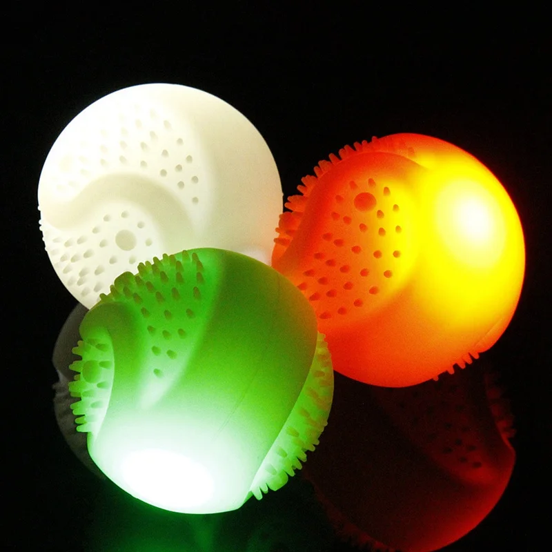 USB Перезаряжаемый светодиодный игрушки для собак силиконовый питомец светящийся шар игрушка для собак устойчивая к укусам игрушка для жевания щенками