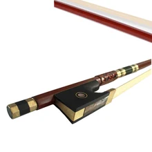 Прямая бразильская восьмиугольная скрипка с бантом из Эбенового дерева, иудуба, лягушка из конского волоса, говяжьи сухожилия, Twined скрипка, Violino, луки, части, цветная оболочка