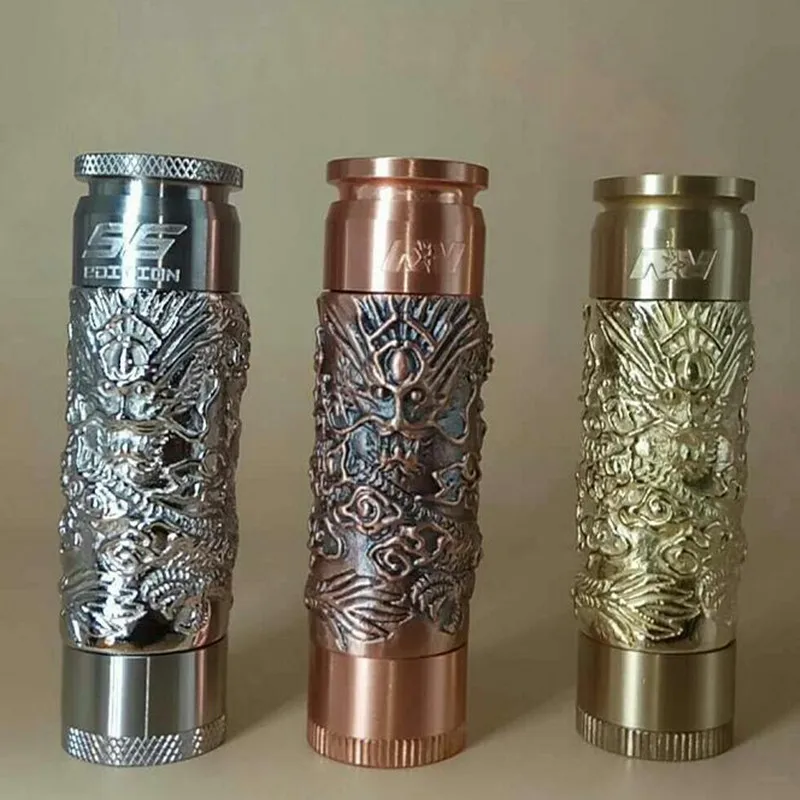 

AV dragon tube E cigarette Mechanical Mod Fit battery 18650 Mech MOD 24mm diameter 510 Connection Brass Copper material vape pen