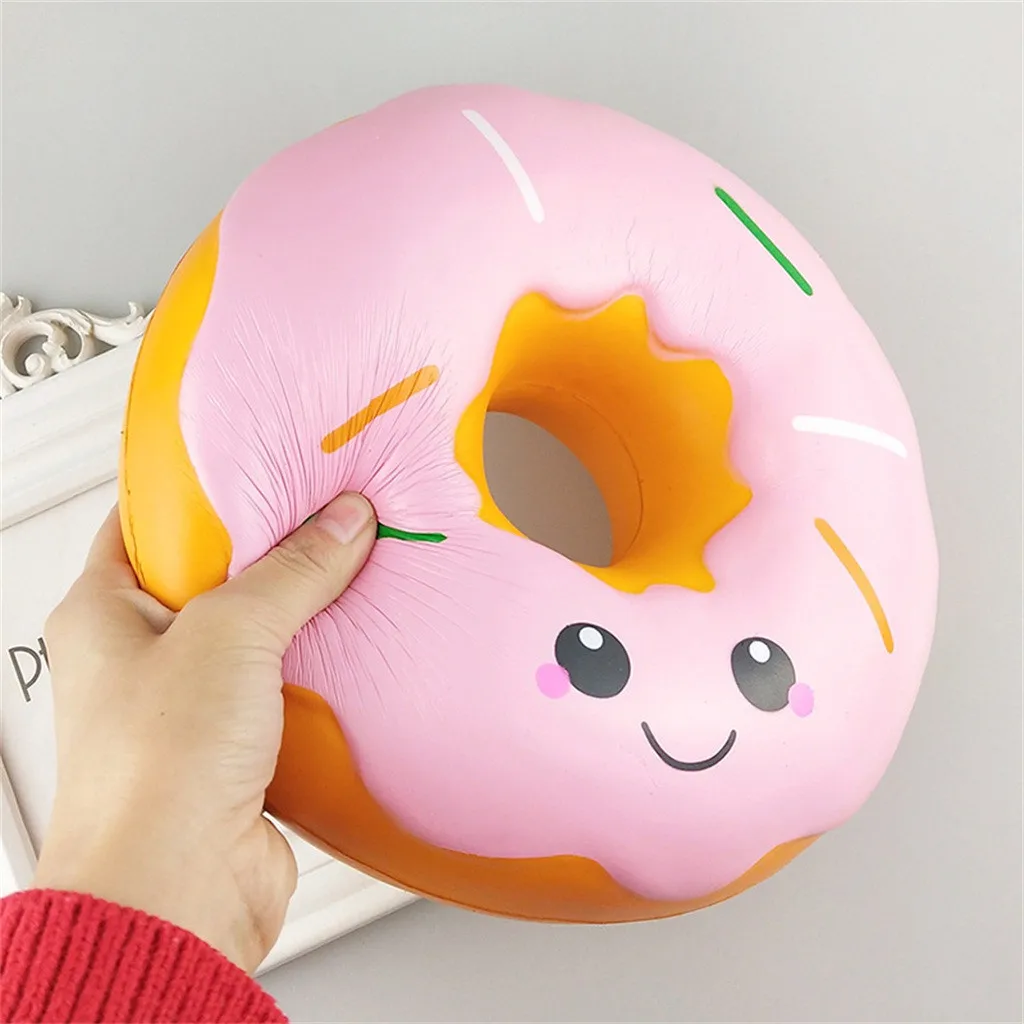 Очаровательные мягкие игрушки Kawaii Squeeze Jumbo пончик медленно поднимающийся крем ароматизированный стресс Сквош еда