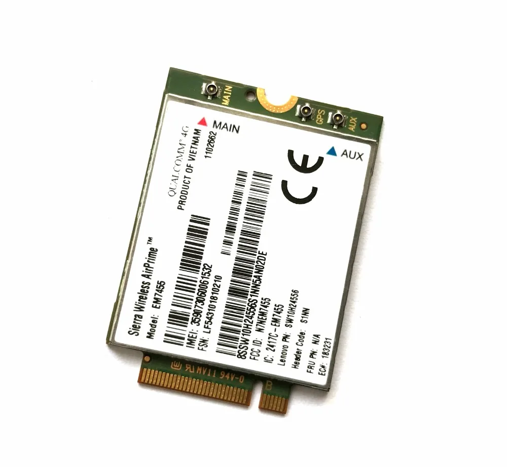 EM7455 FDD/TDD LTE Cat6 4G модуль 4G карта для ноутбука ThinkPad P50 P50S P40 Йога L460 T460 T460P T460S