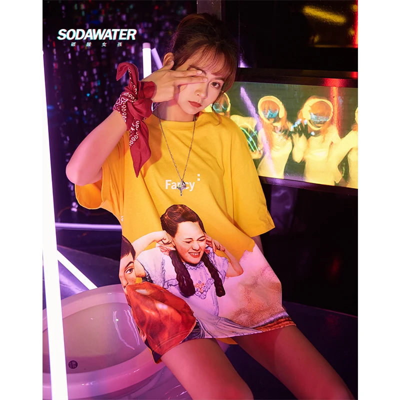 SODAWATER Harajuku футболка женская с воздушным шаром и забавным принтом Футболка