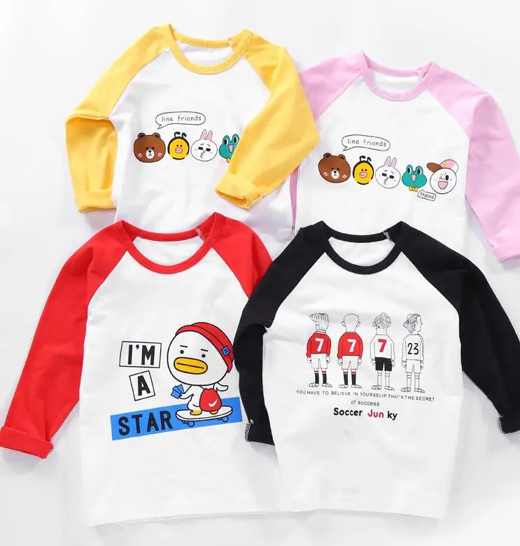 

New Arrival Baby Girls Sweatshirt Spring Autumn 2019 Teenage Sweater Kids Clothes Girl Cotton Swan T-shirt Long Sleeve Tees Tops