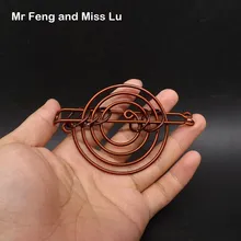 Смешная галактика форма ручной работы коллекция красная медь классическая игра IQ проволочная головоломка кольцо головоломка игрушка