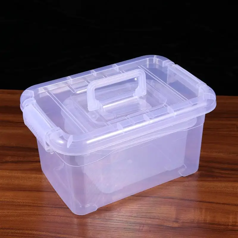 2 шт. пластиковые прочные ящики для хранения переносные бытовые ящики для хранения игрушек Органайзер контейнеры для спальни гостиной