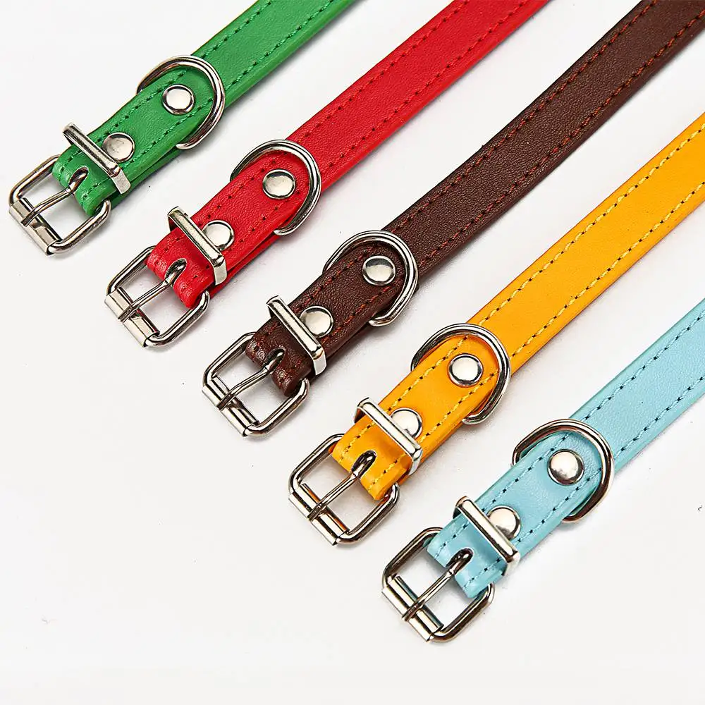 Cat Collar Safety Puppy Collar Chihuahua Solid Dog Collar For Cats Kitten Pet Cat Collars Adjustable Pet Leash Cat Lead Supplies 3