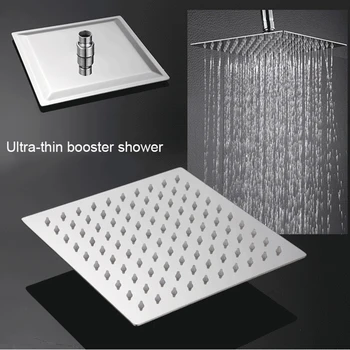 

ROVATE Rainfall Shower Heads Stainless Steel Ceiling Mounted Square Headshower for Bathroom