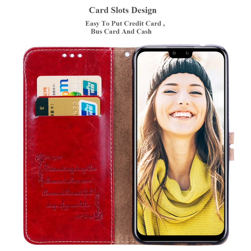 Кожаный чехол кошелек для Huawei Y9 2019 Y7 Y5 Prime 2018 чехлы Y6 Pro Y3 2017 Y5II с откидной крышкой и