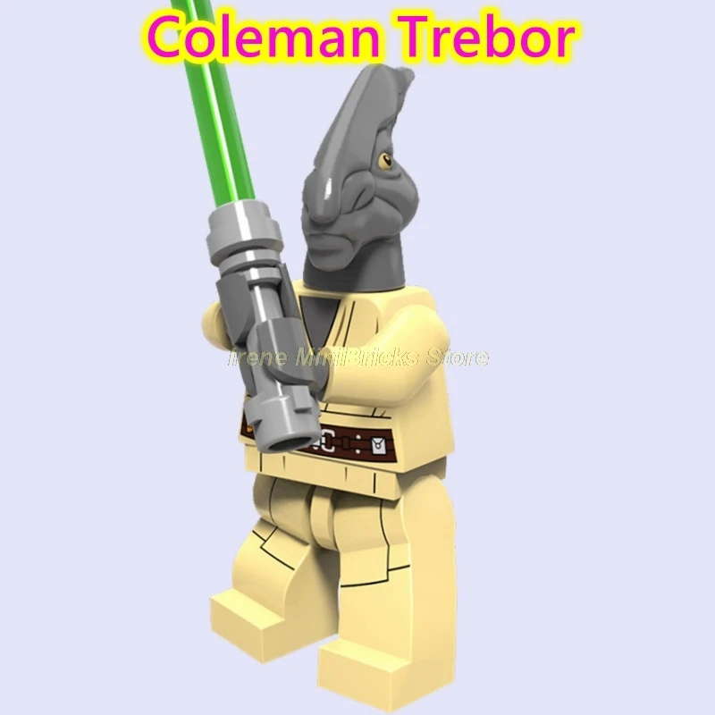 Star Wars Jedi Master йода Рей BB8 Obi Wan Kenobi Snoke Windu StarWars игрушки для детей экшн-фигурки строительные блоки Звездные войны - Цвет: Coleman Trebor