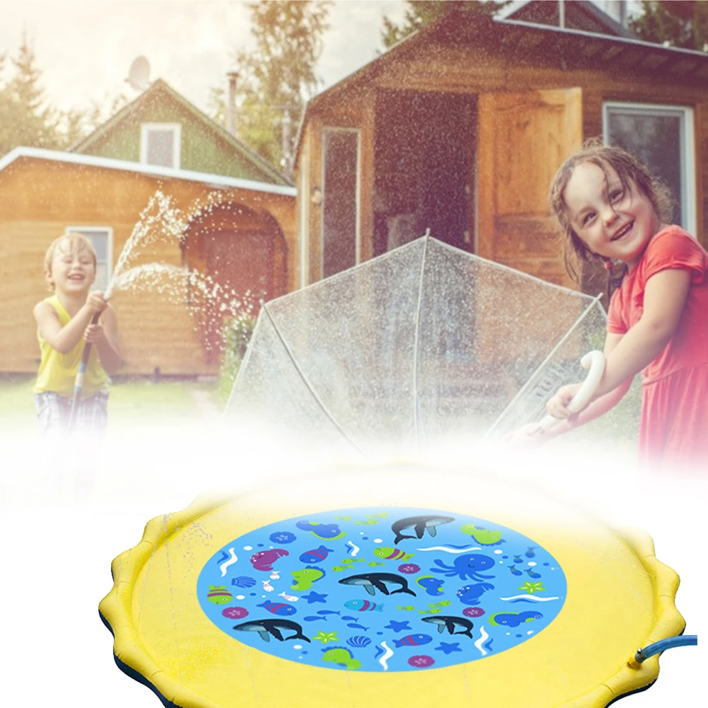 ПВХ надувные воды брызгающая игрушка для детей жидкость для пульверизатора играть коврики газон Играть Открытый одежда заплыва пляжные