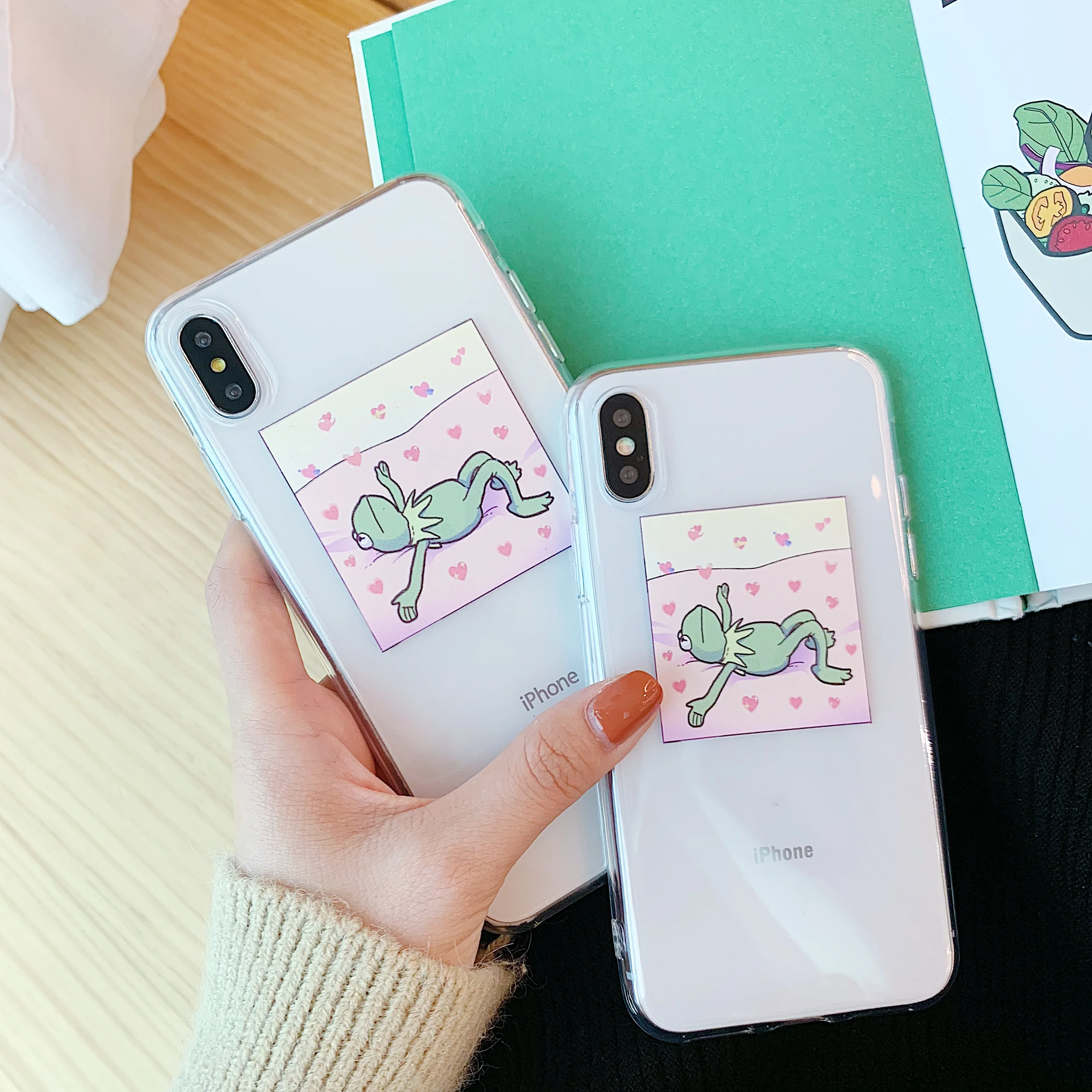 

Transparent Ultra Slim Frog Pattern Silicone TPU Phone Case For iPhone XS MAX XR X 8 Plus 7 Plus 6 6s Plus Case Cover Fundas
