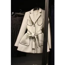 #Special Offers Elegant Fashion Lady Trail BlazerNew Simple Lace Female Pearl Button Commuter OL Small Suit Multi-pocket Jacket Blazer Feminino #Special Offers Elegant Fashion Lady Trail BlazerNew Simple Lace Female Pearl Button Commuter OL Small Suit Multi-pocket Jacket Blazer Feminino