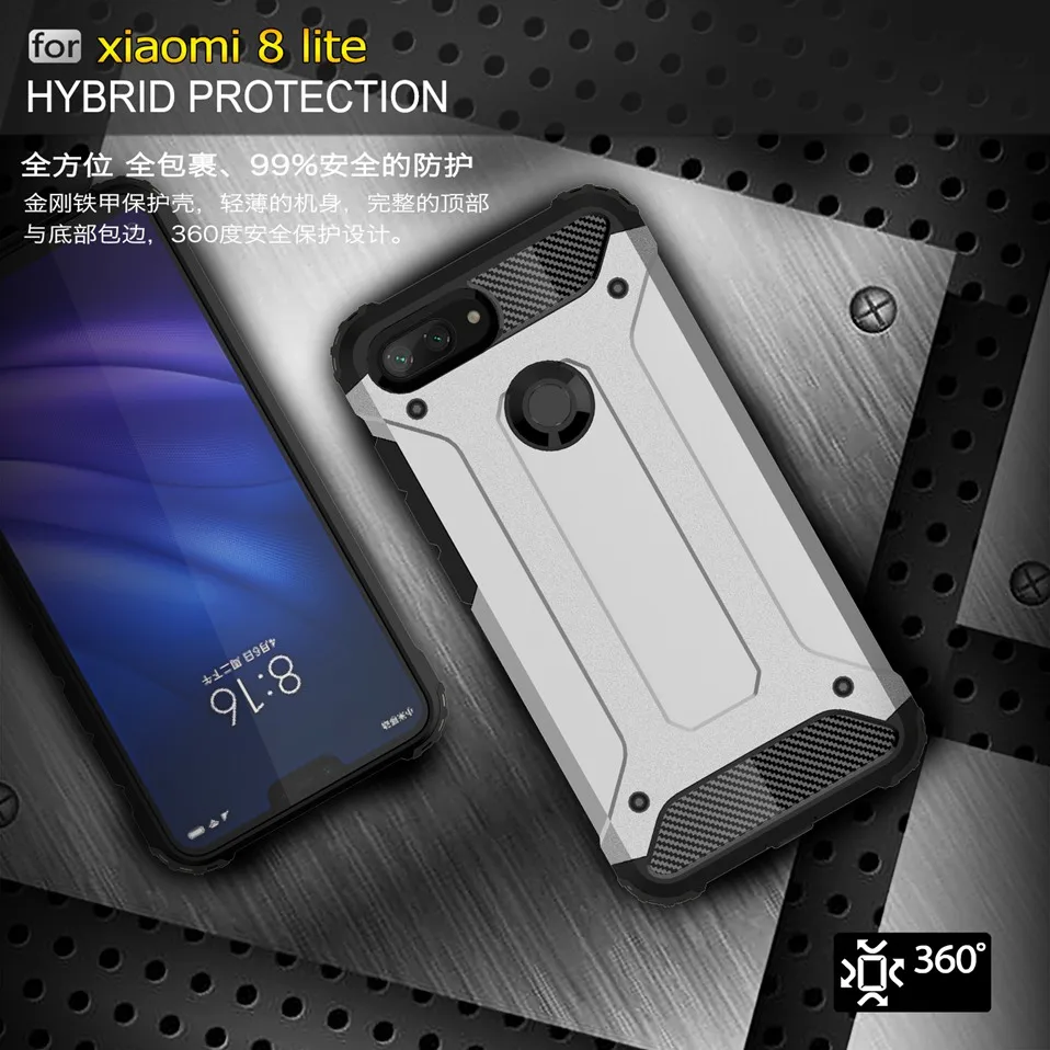 Xiomi Case For Xiaomi Redmi 6A Mi 8 Lite Cover Armor Hard Case For Xiaomi Mi 8 SE Pocophone F1 Redmi 5 Plus Note 5 6 7 Pro S2    (7)