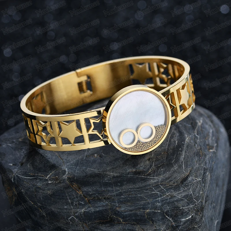 Nextvance Золотой Бренд полые звезда браслет двойной круг бусы браслеты для Для женщин Мода Jewelry Bijoux Femme