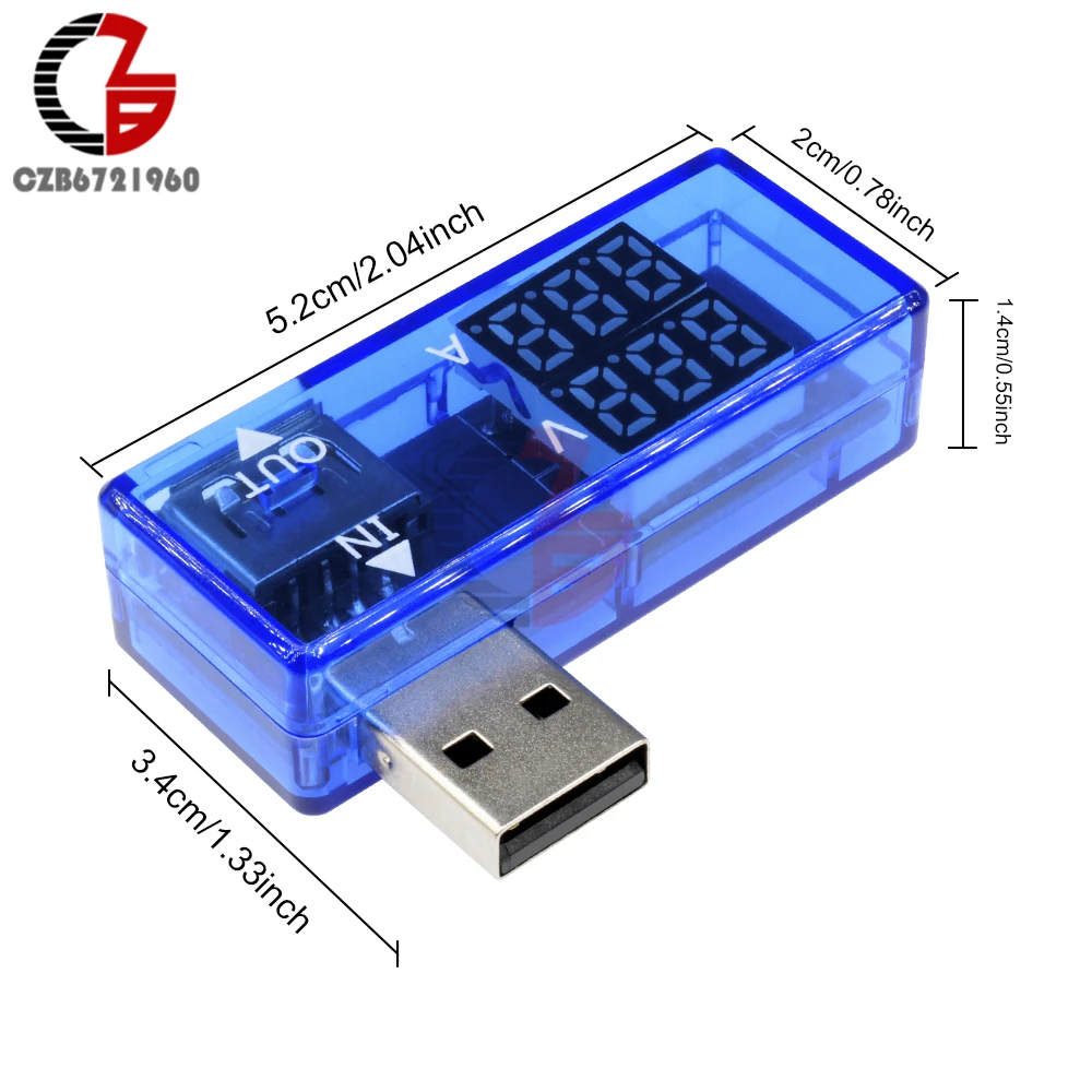 USB тестер для измерения напряжения и силы тока 5 В|Измерители напряжения| |