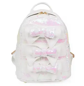 

Joyloading 3D Bow Scale Sequins Girls Solid Color Backpack Girls Children Pack