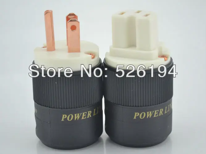 

High Performance MCA M-130(U) Red Copper US AC Power Plug Power Adapter
