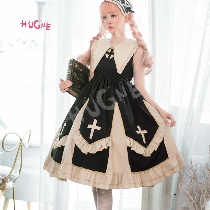 Dark-Angel-Gothic-Lolita-Dress-Pointed-Collar-Cross-Embroidered-Party-Dress(7)