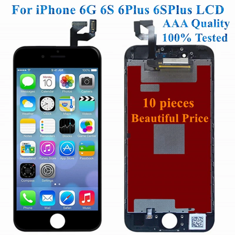 

10 Pcs AAA For iPhone 6 6S Plus 6P 6SP LCD Display Touch Screen Digitizer Assembly Replacement 100% Tested No Dead Pixel