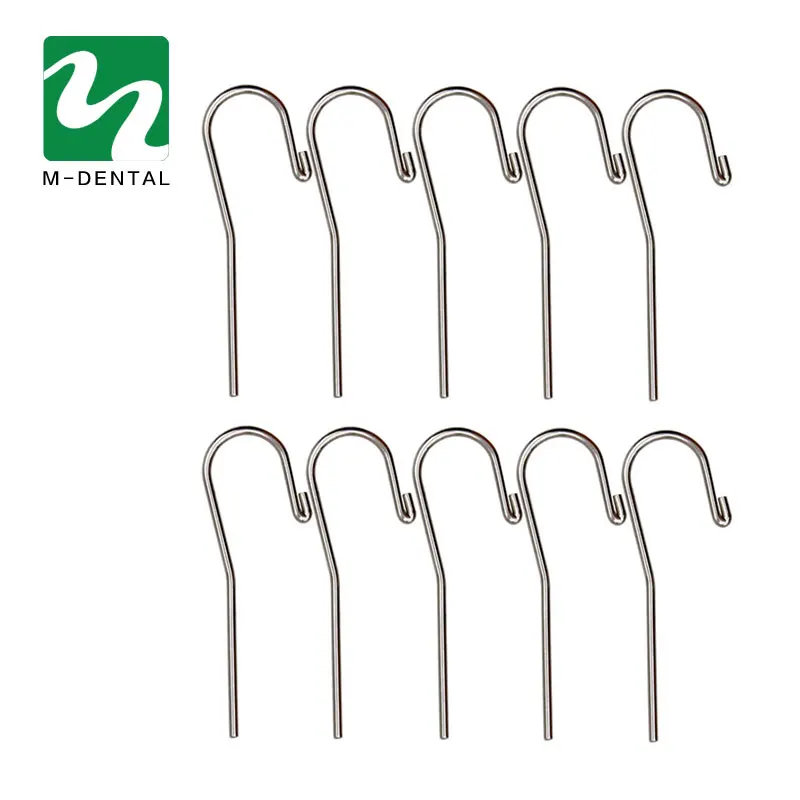10pcs Dental Lip Hook Tools For Apex Locator Dentistry Denture