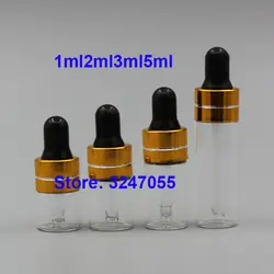 1ml2ml3ml5ml 50pcs100pcs200pcs мини-образец ясно косметический многоразового сыворотка эфирное масло бутылка, небольшой прозрачный флаконы с