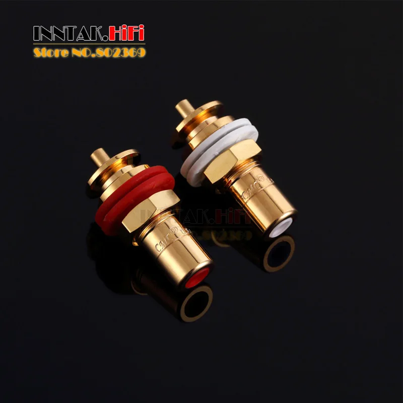 2pcs/lot High end CMC 816U Gold plated OFC Female RCA Jack , Free shipping 2