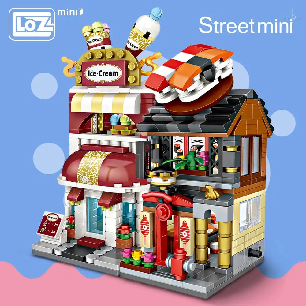 Street Mini Mini Building Blocks Loz Mini KFC 